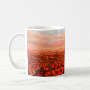  Ölmalerei auf Opiummohn  Kaffeetasse
