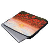 Ölmalerei auf Opiummohn Laptopschutzhülle (Vorne Knopf)