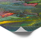 Ölmalerei auf schöne Lotus-Blume Poster (Ecke)