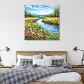 Ölmalerei auf See und Blume Leinwanddruck (Insitu (Schlafzimmer))
