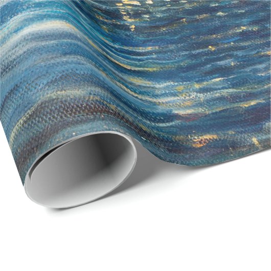 Ölmalerei auf Titanic und Eisberg im Ozean bei n Geschenkpapier (Rolleneckpunkt)