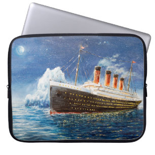 Ölmalerei auf Titanic und Eisberg im Ozean bei n Laptopschutzhülle