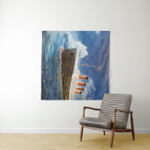 Ölmalerei auf Titanic und Eisberg im Ozean bei n Wandteppich (Beispiel (Horizontal))