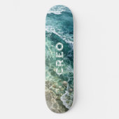 Ölmalerei auf tropische Ozeansurfen Skateboard (Vorderseite)