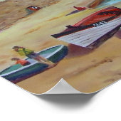 Ölmalerei Ballycastle Harbour durch Joanne Casey, Poster (Ecke)