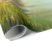  Ölmalerei der schönen Herbstlandschaft, Wald Geschenkpapier (Rolleneckpunkt)