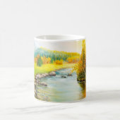 Ölmalerei der schönen Herbstlandschaft, Wald Kaffeetasse (Mittel)