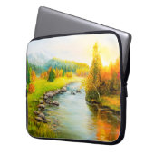 Ölmalerei der schönen Herbstlandschaft, Wald Laptopschutzhülle (Vorderseite Links)