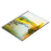 Ölmalerei der schönen Herbstlandschaft, Wald Notizblock (Linke Seite)