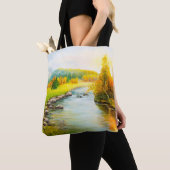 Ölmalerei der schönen Herbstlandschaft, Wald Tasche (Von Nahem)