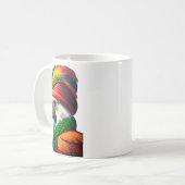 Ölmalerei des Piratenpapagei Kaffeetasse (Vorderseite Links)