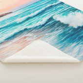 Ölmalerei eines schönen lila Sonnenuntergangs übe Sherpadecke (3/4)