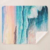  Ölmalerei eines schönen lila Sonnenuntergangs übe Sherpadecke (Vorderseite (Horizontal))