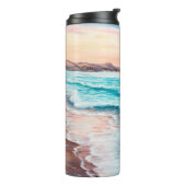  Ölmalerei eines schönen lila Sonnenuntergangs übe Thermosbecher (Nach links gedreht)