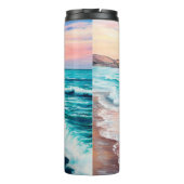  Ölmalerei eines schönen lila Sonnenuntergangs übe Thermosbecher (Rückseite)