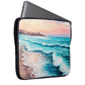 Ölmalerei eines schönen lila Sonnenuntergangs über Laptopschutzhülle (Vorne Rechts)