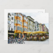 Ölmalerei in Innsbruck Stadtbild Tirol Postkarte (Vorne/Hinten)