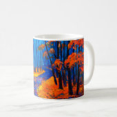 Ölmalerei mit schönem Herbstwald auf c Kaffeetasse (VorderseiteRechts)