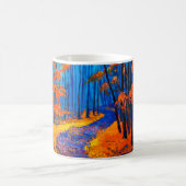 Ölmalerei mit schönem Herbstwald auf c Kaffeetasse (Mittel)