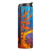 Ölmalerei mit schönem Herbstwald auf c Thermosbecher (Nach links gedreht)