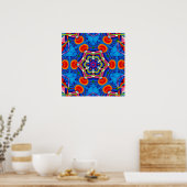 Ölmalerei Multicolor Kaleidoskop Poster (Küche)