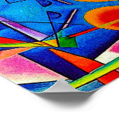 Ölmalerei Multicolor Kaleidoskop Poster (Ecke)