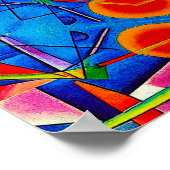 Ölmalerei Multicolor Kaleidoskop Poster (Ecke)