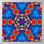 Ölmalerei Multicolor Kaleidoskop Poster (Vorne)