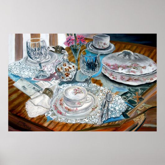 Ölmalerei Stillleben Kunst Druck Vasen China Poster (Vorne)