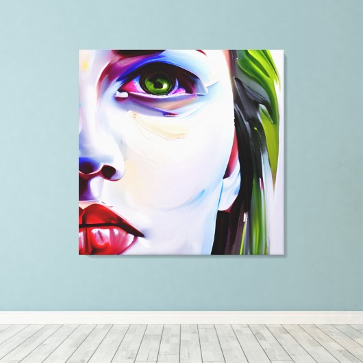 Ölmalerei | Traurige Frau Leinwanddruck (Insitu (Holzboden))