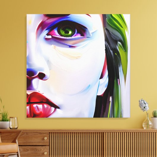 Ölmalerei | Traurige Frau Leinwanddruck (Insitu (Wohnzimmer))