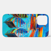  Ölmalerei von Booten und Meer auf der Leinwand. S Case-Mate iPhone Hülle (Rückseite (Horizontal))