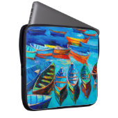 Ölmalerei von Booten und Meer auf der Leinwand. So Laptopschutzhülle (Vorne Rechts)
