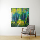 Ölmalerei Waldlandschaft, schöne Sonnenstrahlen Wandteppich (Beispiel)
