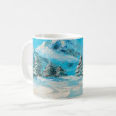  Ölmalerei, Wintergebirgslandschaft mit Sspru Kaffeetasse (Vorderseite Links)