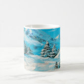  Ölmalerei, Wintergebirgslandschaft mit Sspru Kaffeetasse (Mittel)