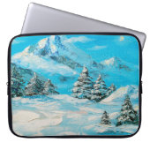 Ölmalerei, Wintergebirgslandschaft mit Sspru Laptopschutzhülle (Vorderseite)