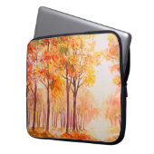 Ölmalerlandschaft - farbiger Herbstwald Laptopschutzhülle (Vorderseite Links)
