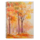 Ölmalerlandschaft - farbiger Herbstwald Notizblock (Vorderseite)