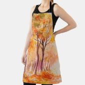 Ölmalerlandschaft - farbiger Herbstwald Schürze (InSitu)