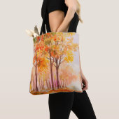 Ölmalerlandschaft - farbiger Herbstwald Tasche (Von Nahem)