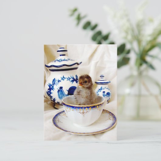 Ölmalteffekt Kick and Tee Cup in Studio Postkarte (Stehend Vorderseite)