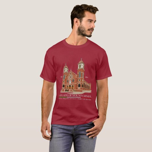 OLMC Logo Männer T - Shirt Maroon (Vorne ganz)