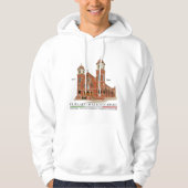 OLMC Logo Männerpullover Hoodie White (Vorderseite)
