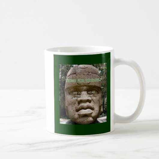 Olmec-Kopf spielt Karten Kaffeetasse (Rechts)