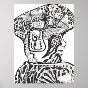 Olmec-Krieger Poster