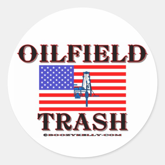 Ölmüll USA Ölfeldaufkleber Runder Aufkleber (Vorderseite)