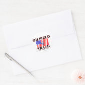 Ölmüll USA Ölfeldaufkleber Runder Aufkleber (Umschlag)