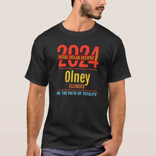 Olney Illinois IL Total Solar Eclipse 2024 4 T-Shirt (Vorderseite)