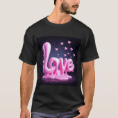 olografisches 3D-Iridescent-Herz T-Shirt (Vorderseite)